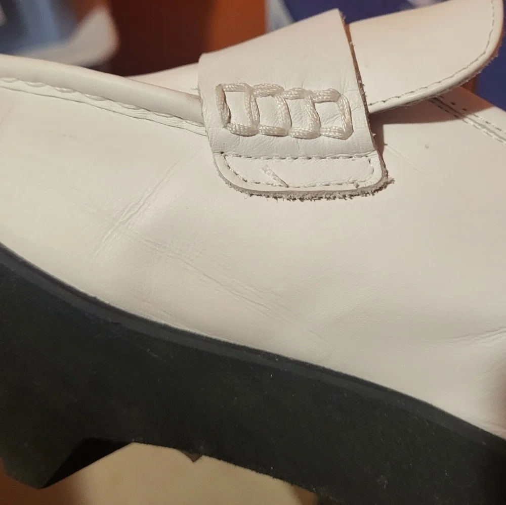 Maje White Chunky Platform Loafers Made In Spain Y2K Style Size 39 (US 9)